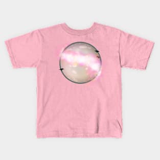 Reva Prisma Full moon emoji Kids T-Shirt